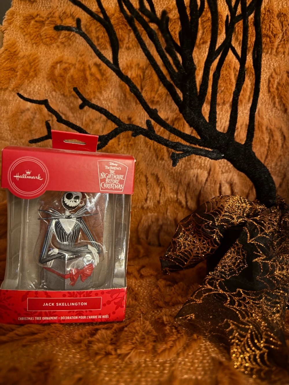 Hallmark Jack Skellington Gift Box Ornament Nightmare Before Christmas Boxed